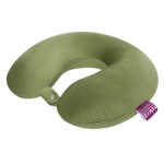 VIAGGI U Shape Round Memory Foam Soft Travel Neck Pillow for Neck Pain Relief Cervical Orthopedic Use Comfortable Neck Rest Pillow - Light Green